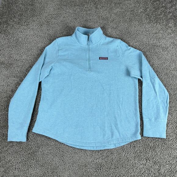Vineyard Vines Other - Vineyard Vines Pullover Womens Medium Blue Brushed Terry Shep Shirt Fleece